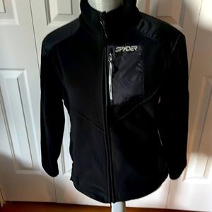 SPYDER black fleece jacket. Sz Med.